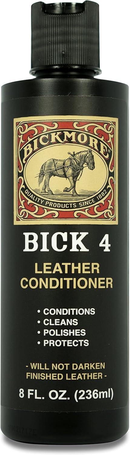Bick 4 Leather Conditioner and Leather Cleaner 8 oz - Will Not Darken Leather - Safe For All Colors of Leather Apparel, Furniture, Jackets, Shoes, Auto Interiors, Bags & All Other Leather Accessories - LyxButik