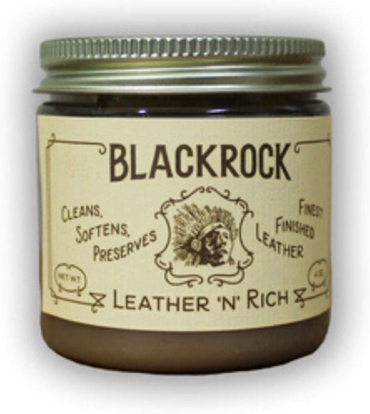 Blackrock Leather 'N' Rich Conditioner | Cleans, Softens & Preserves Leather Goods | Scuff Remover | 4 oz (1 Pack) - LyxButik