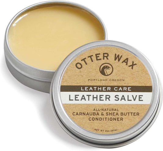 Otter Wax Leather Salve | 2oz | All-Natural Universal Conditioner | Made in USA - LyxButik